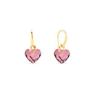 Сережки зі срібла 925 проби з Рожева Шпінель Swarovski (KWG2808AP), Ювелірні прикраси, Шпінель, Swarovski