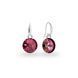 925 Sterling Silver Earrings with Antique Pink Crystals of Swarovski (KW112212AP)
