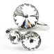 925 Sterling Silver Ring with Crystals of Swarovski (P11223C), Crystal, Swarovski, Adjustable
