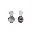 925 Sterling Silver Earrings with Silver Night Crystals of Swarovski (KC1122SS47SN)