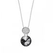 925 Sterling Silver Pendant with Chain with Silver Night Crystal of Swarovski (NC112212SN)