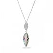 925 Sterling Silver Pendant with Chain with Paradise Shine Crystal of Swarovski (NCD654020PS), Paradise Shine, Crystal, Swarovski