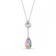 925 Sterling Silver Pendant with Chain with Paradise Shine Crystal of Swarovski (NCK610616PS)