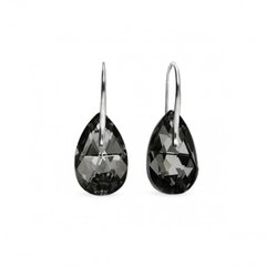 925 Sterling Silver Earrings with Silver Night Crystals of Swarovski (KW610622SN), Silver Night, Swarovski
