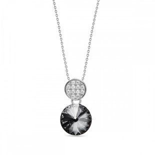 Кулон з ланцюжком з срібла 925 проби з Олександритом Swarovski (NC112212SN), Олександрит, Фіаніт, Swarovski