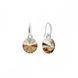 Сережки зі срібла 925 проби з Зототистими Цитринами Swarovski (KW112212GS)