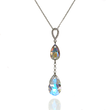 925 Sterling Silver Pendant with Chain with Aurora Borealis Crystals of Swarovski (NCR323061061ABAB)