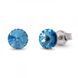 925 Sterling Silver Studs with Aquamarine Crystals of Swarovski (K1122SS29AQ)