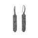 Сережки зі срібла 925 проби з Оніксами Swarovski (KWMESH4H)