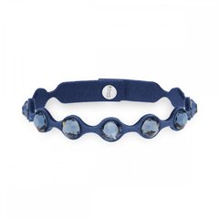 Alcantara Bracelet with Denim Blue Crystals of Swarovski (BZDOT1NDB), Sapphire, Swarovski