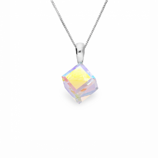 Кулон з ланцюжком з срібла 925 проби з Опалом Swarovski (WJ48416AB), Опал, Swarovski
