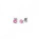 Серьги гвоздики с серебра 925 пробы с Светлая Шпинель Swarovski (K48414LR)