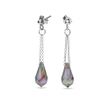 925 Sterling Silver Earrings with Paradise Shine Crystals of Swarovski (KROLO600015PS)