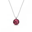 925 Sterling Silver Pendant with Chain with Antique Pink Crystal of Swarovski (N112212AP)