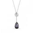 925 Sterling Silver Pendant with Chain with Silver Night Crystal of Swarovski (NCK610616SN)