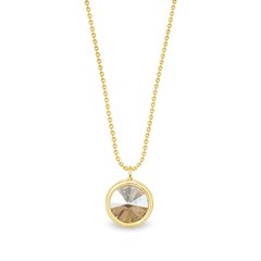 925 Sterling Silver Pendant with Chain with Golden Shadow Crystal of Swarovski (NBG1122SS29GS), Golden Shadow, Swarovski