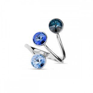 925 Sterling Silver Ring with Crystals of Swarovski (PJ1122SS29MLS1), Sapphire, Swarovski, Adjustable