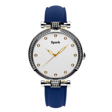 Жіночиий наручний годинник. Фіаніт Swarovski. Артикул 210610-BLU, Фіаніт, Swarovski