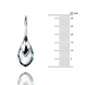Срібні сережки. Фіаніт Swarovski. Артикул 61164-C, Фіаніт, Swarovski