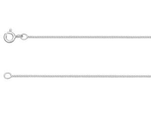 925 Sterling Silver Chain 0.9mm Diamond Cut Curb 40cm (C0940C), Fine jewellery