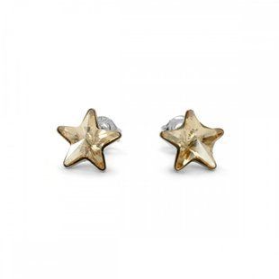 Сережки гвоздики зі срібла 925 проби з Зототистими Цитринами Swarovski (K474510GS), Цитрин, Swarovski