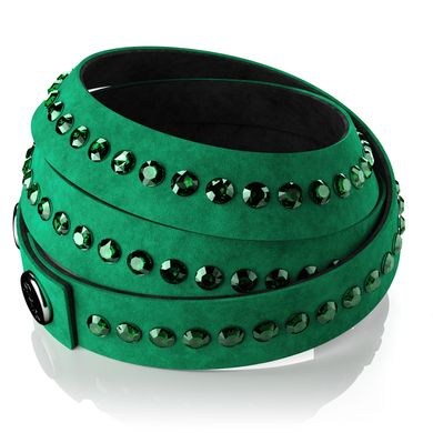 Alcantara Bracelet with Emeralds of Swarovski (BTR1EMEM), Emerald, Swarovski