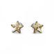 Серьги гвоздики с серебра 925 пробы с Зототистыми Цитринами Swarovski (K474510GS)
