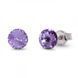Сережки гвоздики зі срібла 925 проби з Аметистами Swarovski (K1122SS29V)