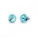 925 Sterling Silver Studs with Light Turquoise Crystals of Swarovski (K1122SS47LTU)