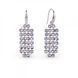 Сережки з срібла 925 проби з Фіанітами Swarovski (KWMESH2C)