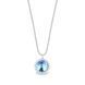 925 Sterling Silver Pendant with Chain with Aquamarine Crystal of Swarovski (NB1122SS29AQ)