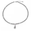 The Necklace with White Pearl Crystals of Swarovski (N58105816LG)