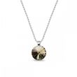 925 Sterling Silver Pendant with Chain with Greige Crystal of Swarovski (N112212G)