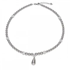 The Necklace with White Pearl Crystals of Swarovski (N58105816LG), Pearl, Swarovski