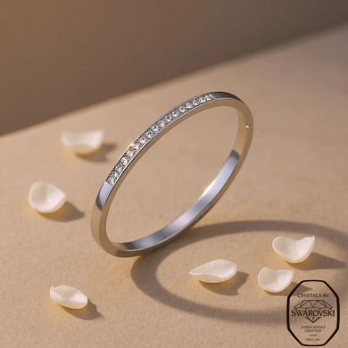 Браслет сталевий з Фіанітами Swarovski (SB002C), Фіаніт, Swarovski