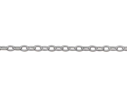925 Sterling Silver 1.3mm Trace Chain 45cm (C1345T), Fine jewellery