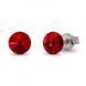 Сережки гвоздики зі срібла 925 проби з Рубінами Swarovski (K1122SS29SI)