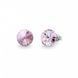 Серьги гвоздики с серебра 925 пробы с Аметистами Swarovski (K1122SS47V)