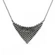 925 Sterling Silver Necklace with Jet Crystals of Swarovski (NMESH18J)