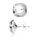 Серьги гвоздики с серебра 925 пробы с Фианитами Swarovski (6563-C), Фианит, Swarovski