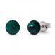 925 Sterling Silver Studs with Emerald Crystals of Swarovski (K1122SS29EM)