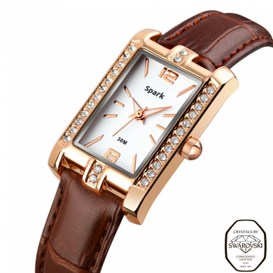 Женские часы позолоченные с Фианитами Swarovski (Z1690BR), Фианит, Swarovski