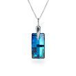 925 Sterling Silver Pendant with Chain with Bermuda Blue Crystals of Swarovski (4112915723)