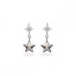 925 Sterling Silver Earrings with Silver Shade Crystals of Swarovski (KC474510SS)