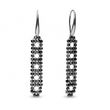 925 Sterling Silver Earrings with Hematite Crystals of Swarovski (KWOMESH4H)