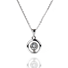 925 Sterling Silver Pendant with Chain with Crystal of Swarovski (NC1088SS18C), Crystal, Swarovski