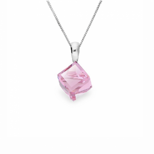 Кулон з ланцюжком з срібла 925 проби з Світла Шпінель Swarovski (WJ48416LR), Шпінель, Swarovski