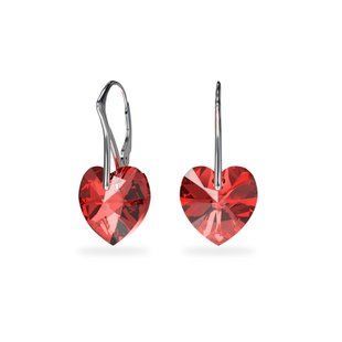 Сережки зі срібла 925 проби з Рубінами Swarovski (KS622814SI), Рубін, Swarovski