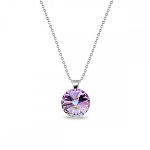 925 Sterling Silver Pendant with Chain with Vitrail Light Crystal of Swarovski (N112212VL), Vitrail Medium, Swarovski