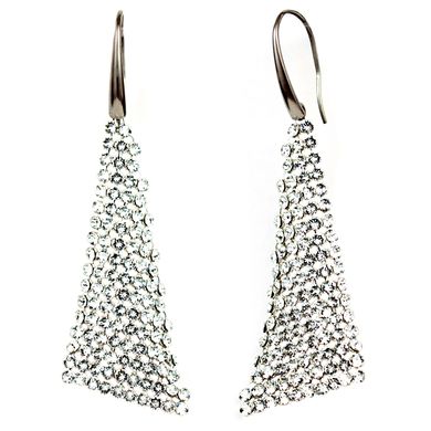 925 Sterling Silver Earrings with Crystals of Swarovski (KWMESH12C), Crystal, Swarovski